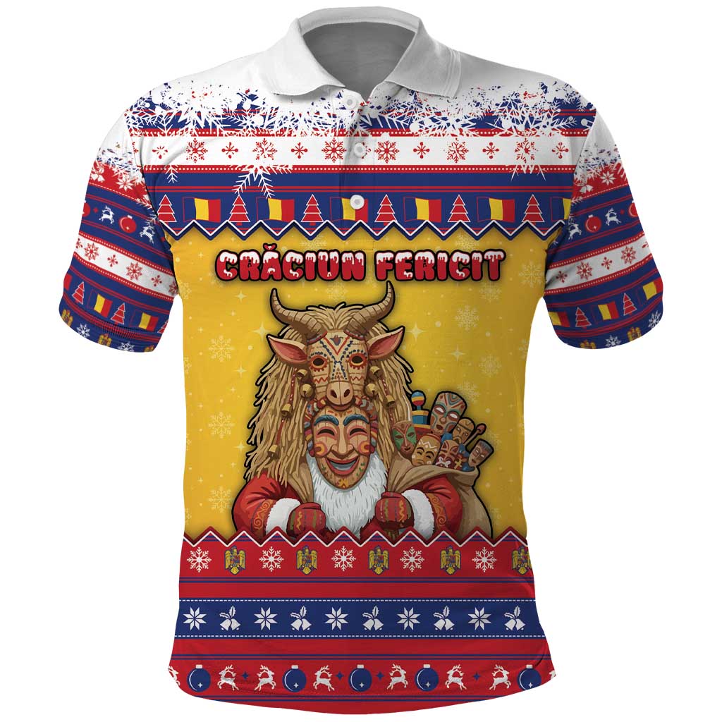 Romania Christmas Polo Shirt Romanian Masked Santa - Wonder Print Shop