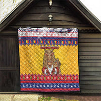 Romania Christmas Quilt Romanian Masked Santa - Wonder Print Shop