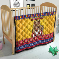 Romania Christmas Quilt Romanian Masked Santa - Wonder Print Shop