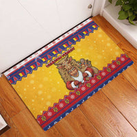 Romania Christmas Rubber Doormat Romanian Masked Santa - Wonder Print Shop