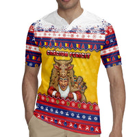 Romania Christmas Rugby Jersey Romanian Masked Santa - Wonder Print Shop