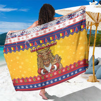 Romania Christmas Sarong Romanian Masked Santa - Wonder Print Shop