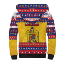 Romania Christmas Sherpa Hoodie Romanian Masked Santa - Wonder Print Shop