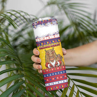 Romania Christmas Skinny Tumbler Romanian Masked Santa - Wonder Print Shop