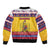 Romania Christmas Sleeve Zip Bomber Jacket Romanian Masked Santa - Wonder Print Shop