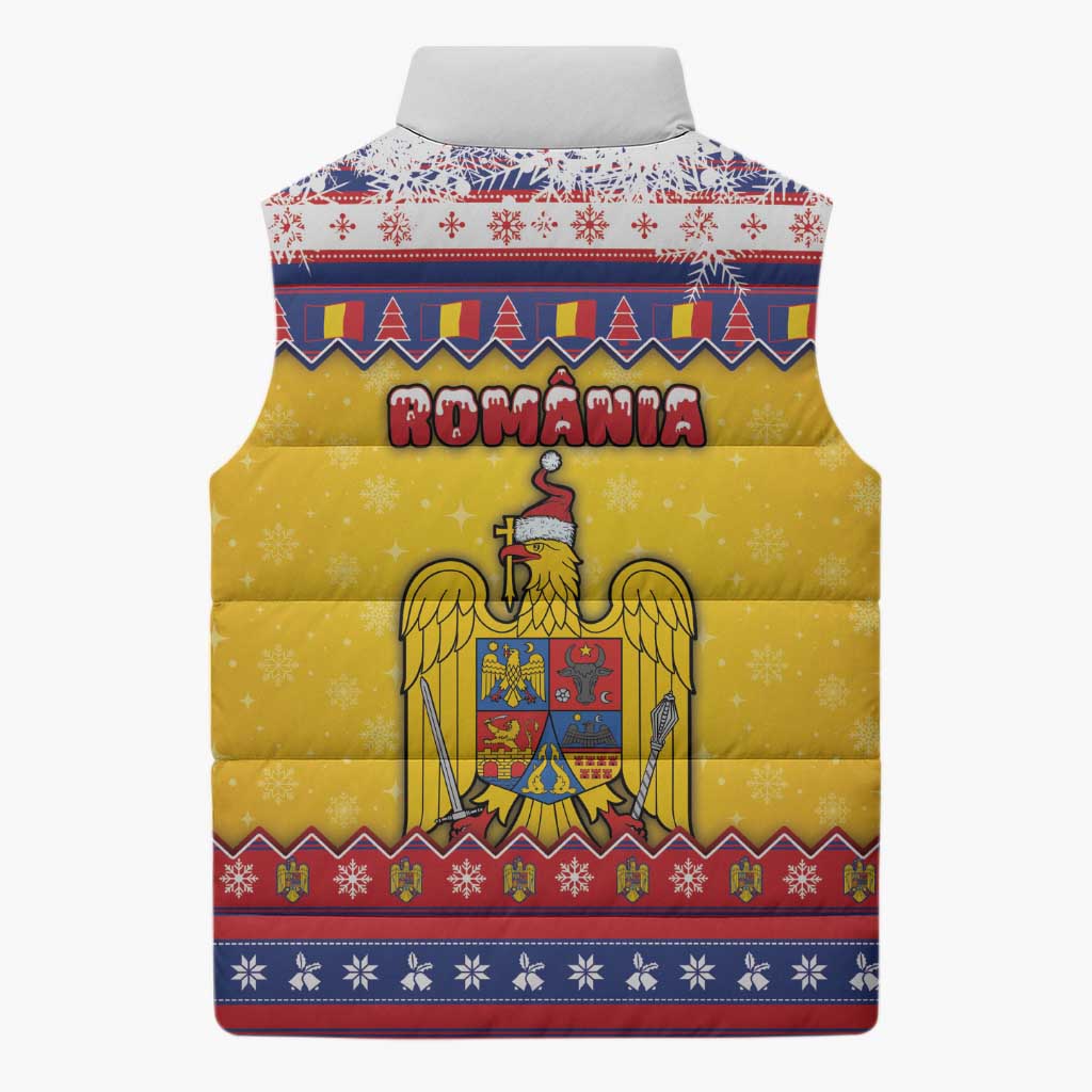 Romania Christmas Sleeveless Puffer Jacket Romanian Masked Santa - Wonder Print Shop