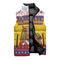 Romania Christmas Sleeveless Puffer Jacket Romanian Masked Santa - Wonder Print Shop
