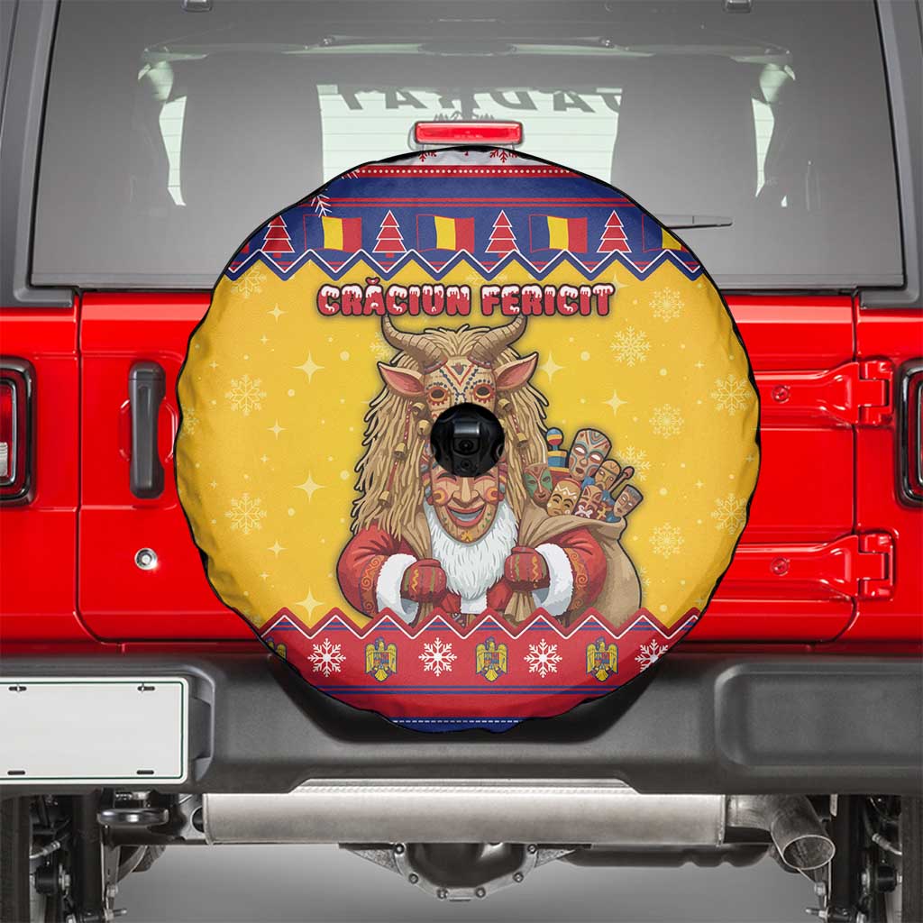 Romania Christmas Spare Tire Cover Romanian Masked Santa - Wonder Print Shop