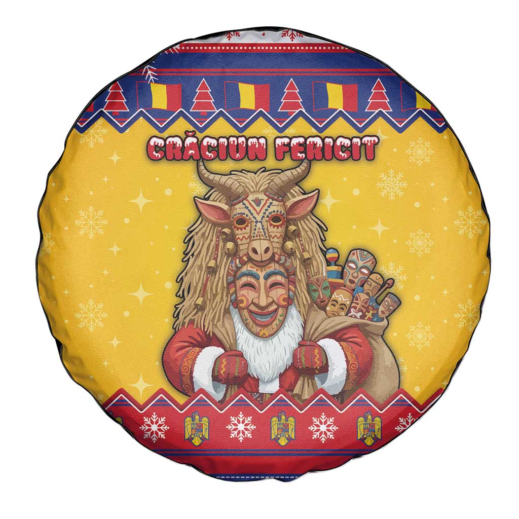 Romania Christmas Spare Tire Cover Romanian Masked Santa - Wonder Print Shop