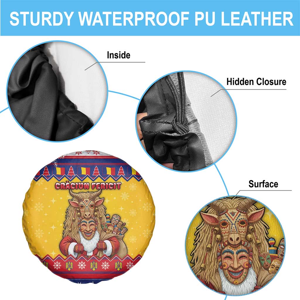 Romania Christmas Spare Tire Cover Romanian Masked Santa - Wonder Print Shop