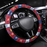 Romania Christmas Steering Wheel Cover Romanian Masked Santa - Wonder Print Shop