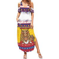 Romania Christmas Summer Maxi Dress Romanian Masked Santa - Wonder Print Shop