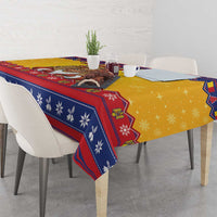 Romania Christmas Tablecloth Romanian Masked Santa - Wonder Print Shop