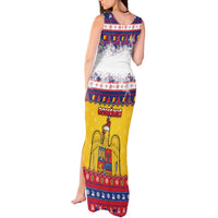 Romania Christmas Tank Maxi Dress Romanian Masked Santa - Wonder Print Shop