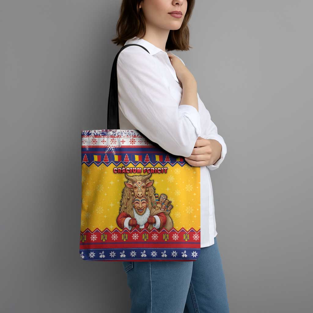 Romania Christmas Tote Bag Romanian Masked Santa - Wonder Print Shop