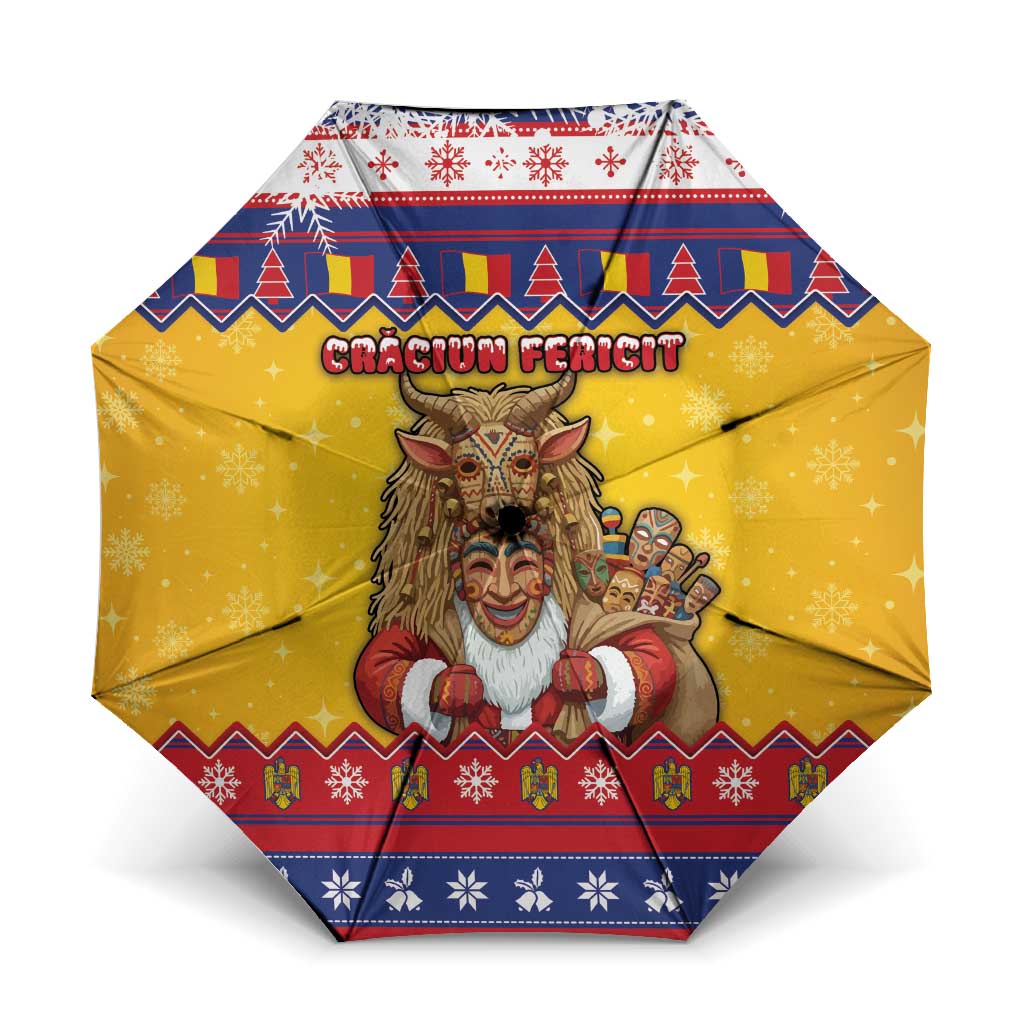 Romania Christmas Umbrella Romanian Masked Santa - Wonder Print Shop