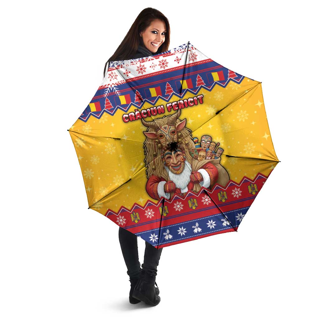 Romania Christmas Umbrella Romanian Masked Santa - Wonder Print Shop