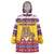 Romania Christmas Wearable Blanket Hoodie Romanian Masked Santa - Wonder Print Shop