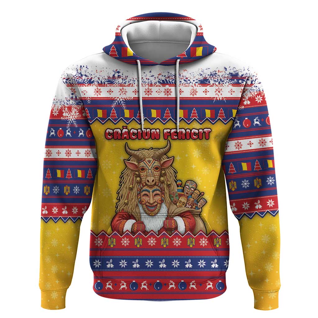 Romania Christmas Zip Hoodie Romanian Masked Santa - Wonder Print Shop