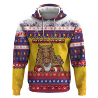 Romania Christmas Zip Hoodie Romanian Masked Santa - Wonder Print Shop