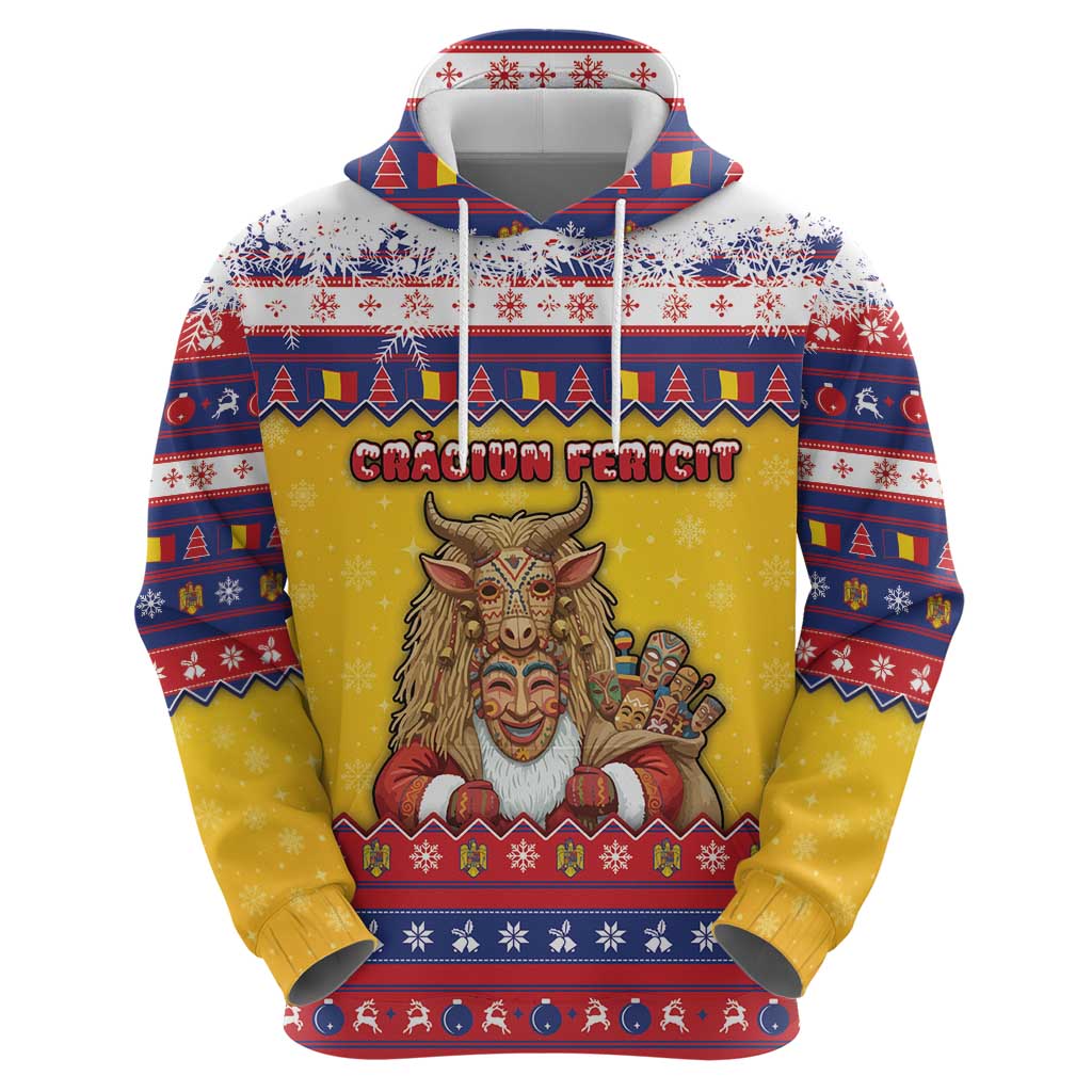 Romania Christmas Zip Hoodie Romanian Masked Santa - Wonder Print Shop