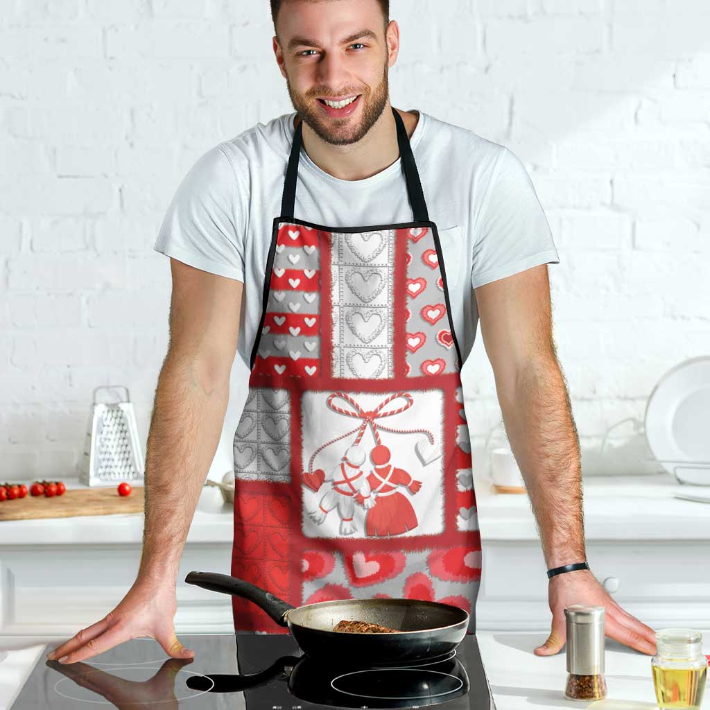 Romania Valentine's Day Apron Martenitsi With Hearts Knitting Effect