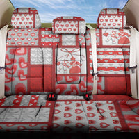 Romania Valentine's Day Back Car Seat Cover Martenitsi With Hearts Knitting Effect