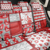 Romania Valentine's Day Back Car Seat Cover Martenitsi With Hearts Knitting Effect