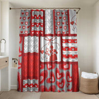 Romania Valentine's Day Bathroom Set Martenitsi With Hearts Knitting Effect