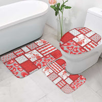 Romania Valentine's Day Bathroom Set Martenitsi With Hearts Knitting Effect
