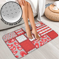Romania Valentine's Day Bathroom Set Martenitsi With Hearts Knitting Effect