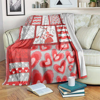 Romania Valentine's Day Blanket Martenitsi With Hearts Knitting Effect