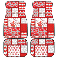 Personalized Romania Valentine's Day Car Mats Martenitsi With Hearts Knitting Effect