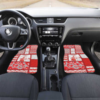 Personalized Romania Valentine's Day Car Mats Martenitsi With Hearts Knitting Effect