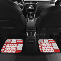 Personalized Romania Valentine's Day Car Mats Martenitsi With Hearts Knitting Effect