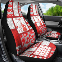 Romania Valentine's Day Car Seat Cover Martenitsi With Hearts Knitting Effect