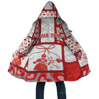 Personalized Romania Valentine's Day Cloak Martenitsi With Hearts Knitting Effect
