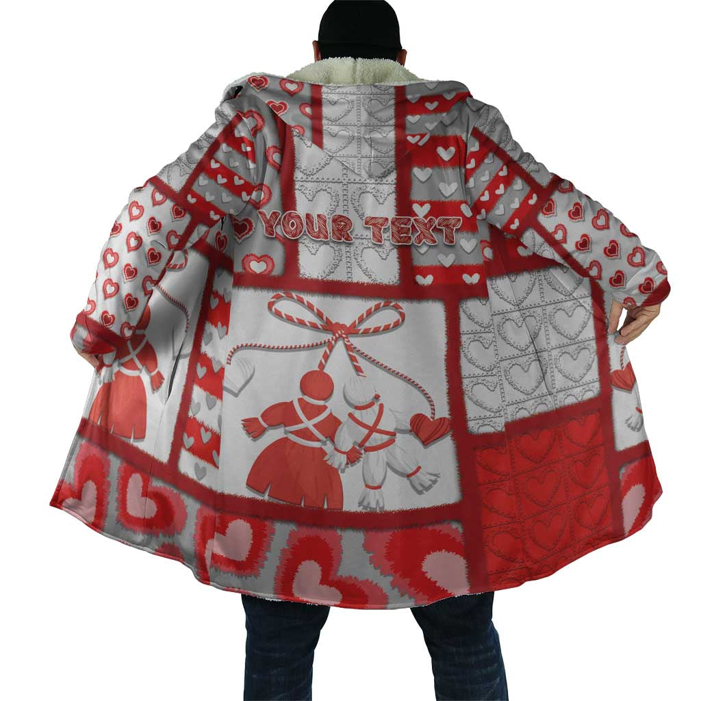 Personalized Romania Valentine's Day Cloak Martenitsi With Hearts Knitting Effect