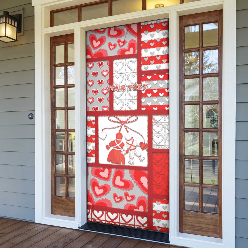 Personalized Romania Valentine's Day Door Cover Martenitsi With Hearts Knitting Effect