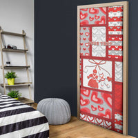 Personalized Romania Valentine's Day Door Cover Martenitsi With Hearts Knitting Effect