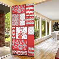 Personalized Romania Valentine's Day Door Cover Martenitsi With Hearts Knitting Effect