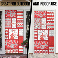 Personalized Romania Valentine's Day Door Cover Martenitsi With Hearts Knitting Effect