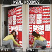 Personalized Romania Valentine's Day Door Cover Martenitsi With Hearts Knitting Effect