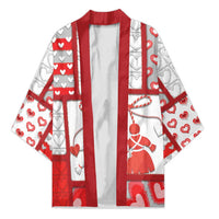 Personalized Romania Valentine's Day Kimono Martenitsi With Hearts Knitting Effect