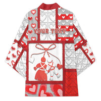Personalized Romania Valentine's Day Kimono Martenitsi With Hearts Knitting Effect