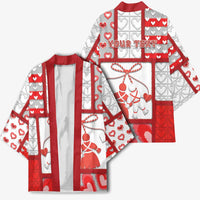 Personalized Romania Valentine's Day Kimono Martenitsi With Hearts Knitting Effect