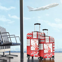 Romania Valentine's Day Luggage Cover Martenitsi With Hearts Knitting Effect