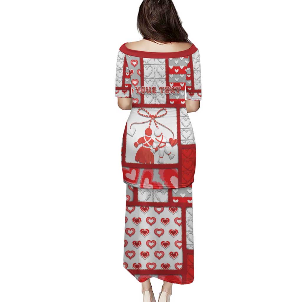 Personalized Romania Valentine's Day Puletasi Martenitsi With Hearts Knitting Effect