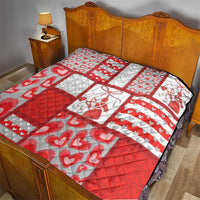 Romania Valentine's Day Quilt Martenitsi With Hearts Knitting Effect