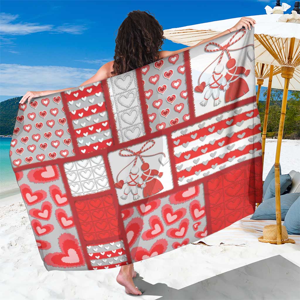 Romania Valentine's Day Sarong Martenitsi With Hearts Knitting Effect